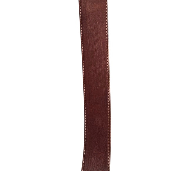 Leatherock Brown Leather Belt Mosaic Western Buckle M34 main image 5